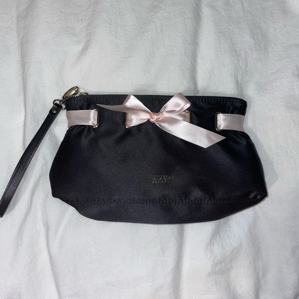 Silky Black and Pink Victoria Secret Bag